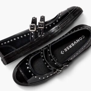 Converse Women's Black Studded Loafers